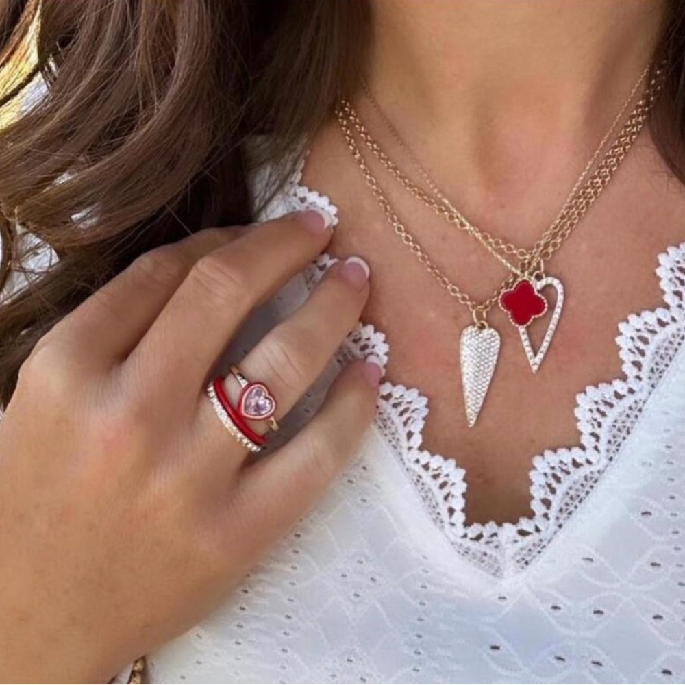 Park Lane XOXO - Pink, Purple and Red Heart Ring Set Size 8 ****PLZ READ*** - Picture 3 of 7